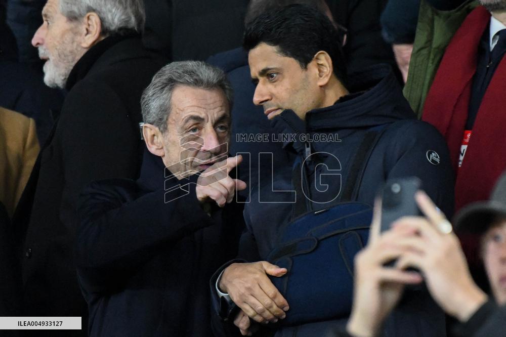 Champions League - Nicolas Sarkozy At PSG Vs Tottenham - Paris