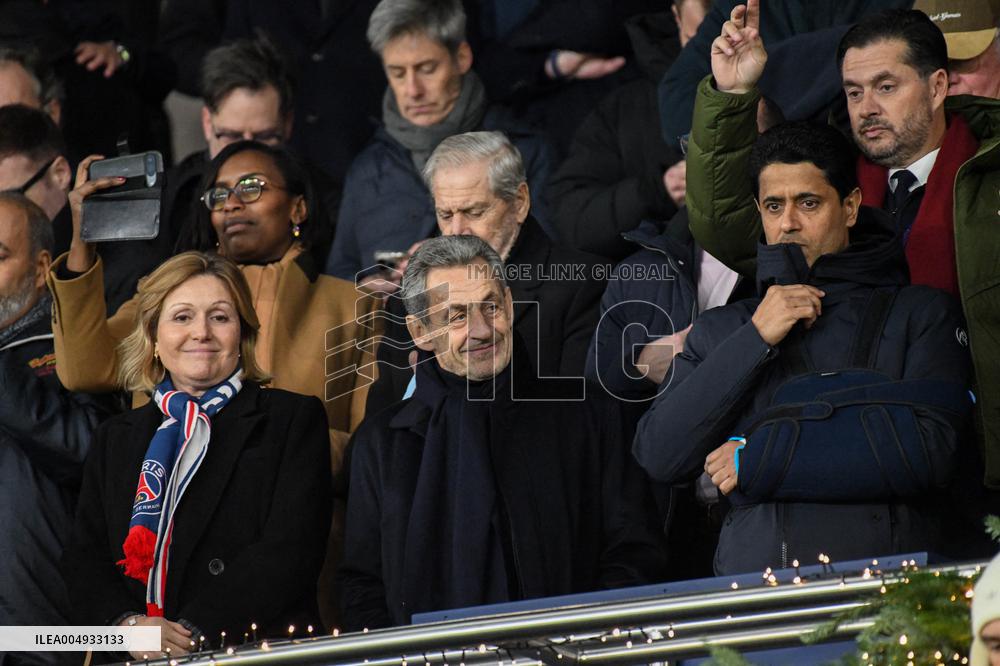 Champions League - Nicolas Sarkozy At PSG Vs Tottenham - Paris