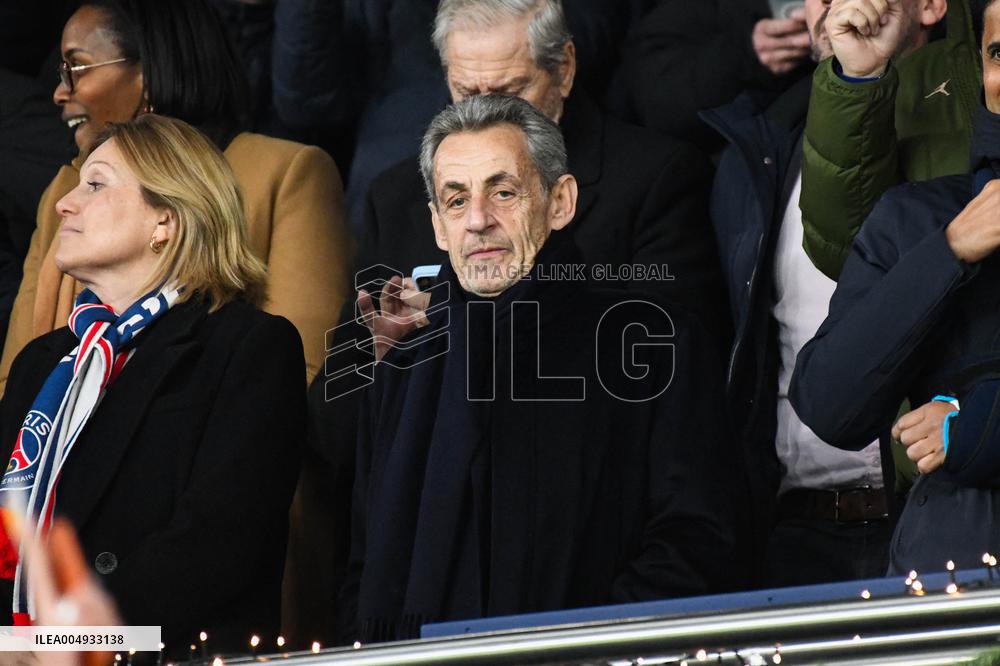 Champions League - Nicolas Sarkozy At PSG Vs Tottenham - Paris
