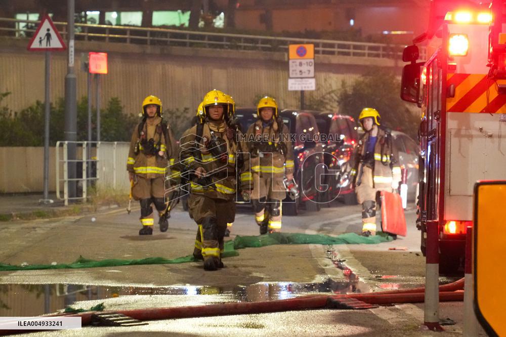 Residential Area Fire Site In Hong Kong