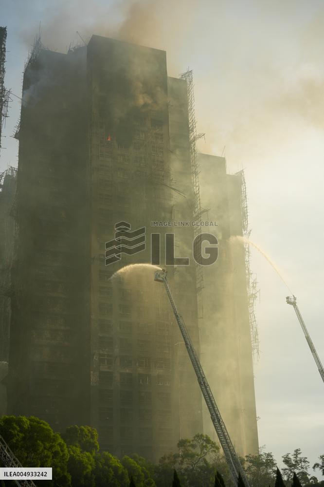 Residential Area Fire Site In Hong Kong