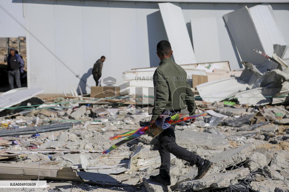 Shops Demolished in West Bank