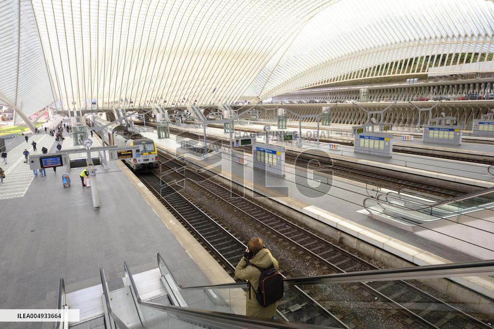 National Strike in Belgium - Liege Station