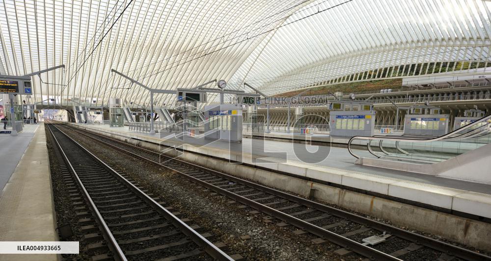 National Strike in Belgium - Liege Station