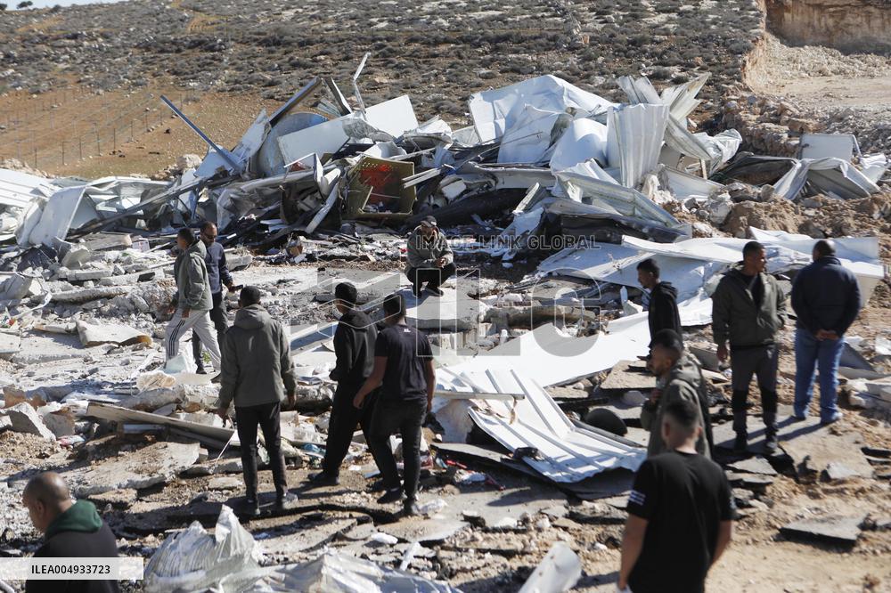 Rubble from Commercial Shops Demolished by The Israelis - Hebron