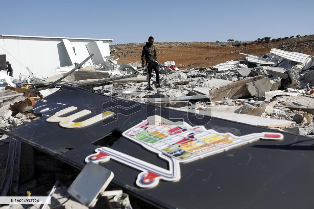 Rubble from Commercial Shops Demolished by The Israelis - Hebron