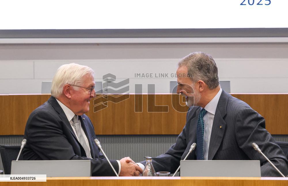 King and Steinmeier Attend 11th German-Spanish Forum - Madrid