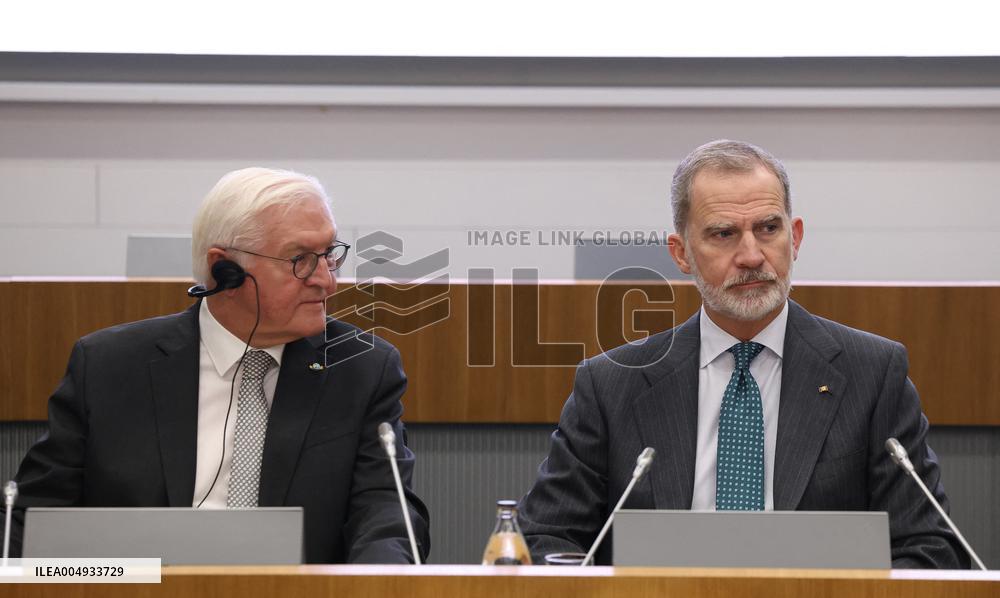King and Steinmeier Attend 11th German-Spanish Forum - Madrid