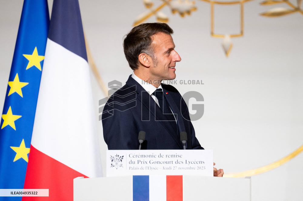 Award ceremony for the Prix Goncourt des Lyceens - Paris