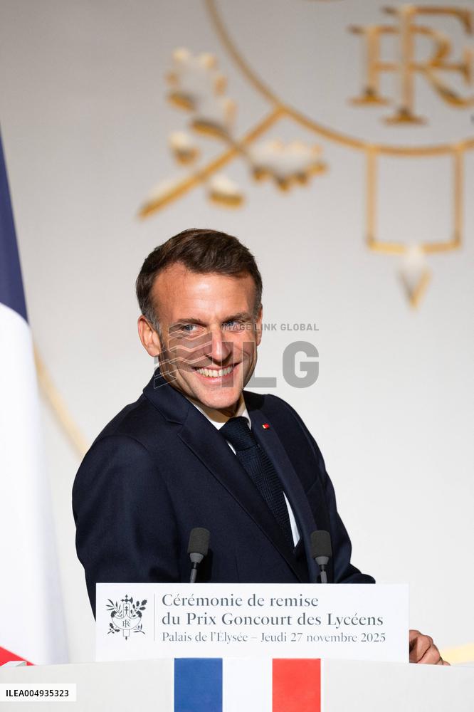 Award ceremony for the Prix Goncourt des Lyceens - Paris