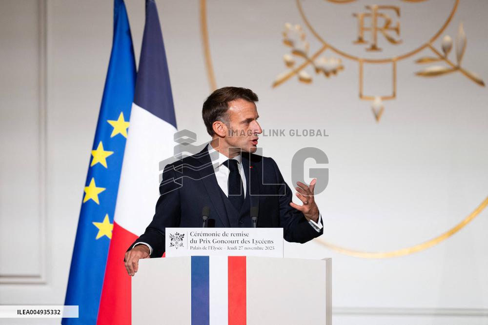 Award ceremony for the Prix Goncourt des Lyceens - Paris