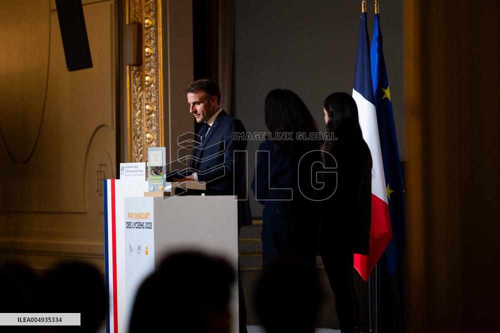 Award ceremony for the Prix Goncourt des Lyceens - Paris