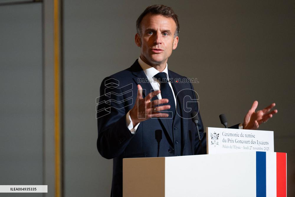 Award ceremony for the Prix Goncourt des Lyceens - Paris