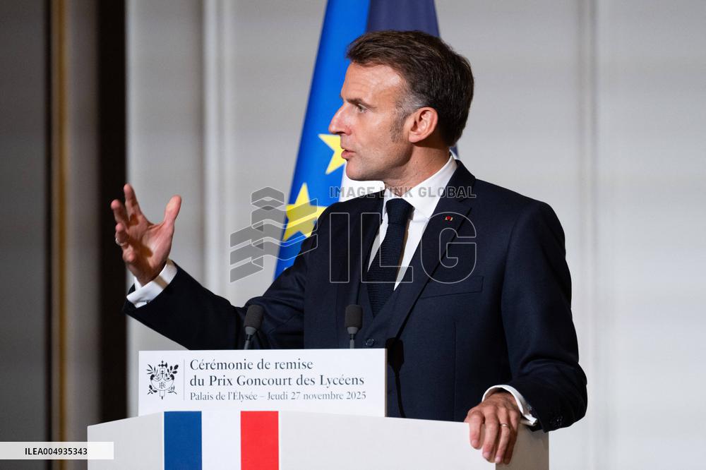 Award ceremony for the Prix Goncourt des Lyceens - Paris