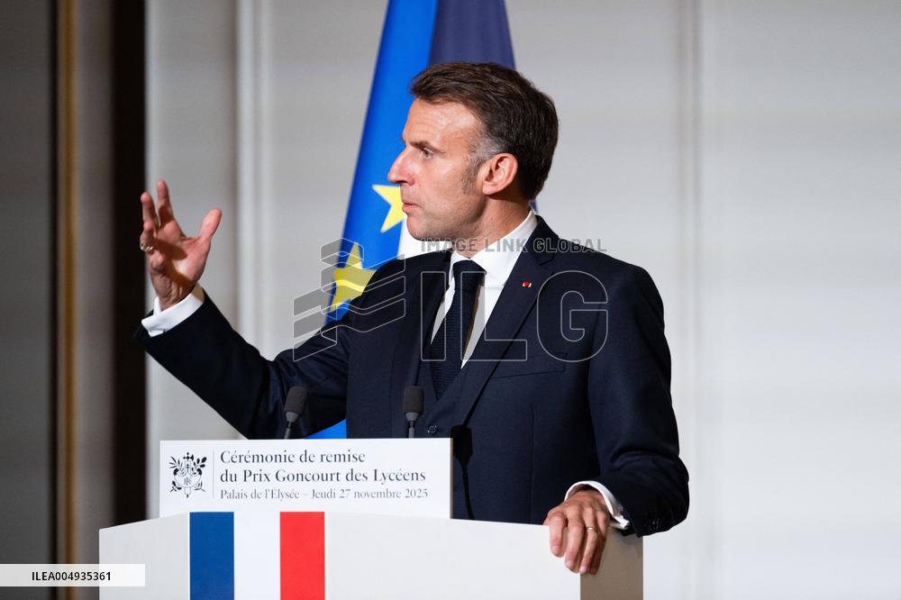 Award ceremony for the Prix Goncourt des Lyceens - Paris