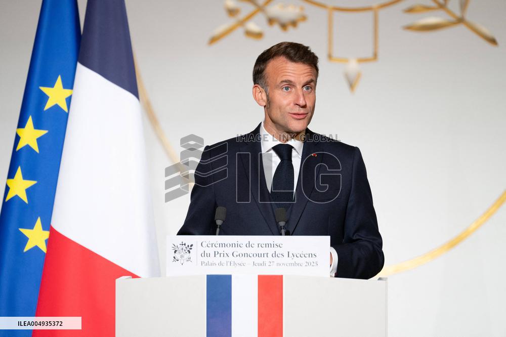 Award ceremony for the Prix Goncourt des Lyceens - Paris