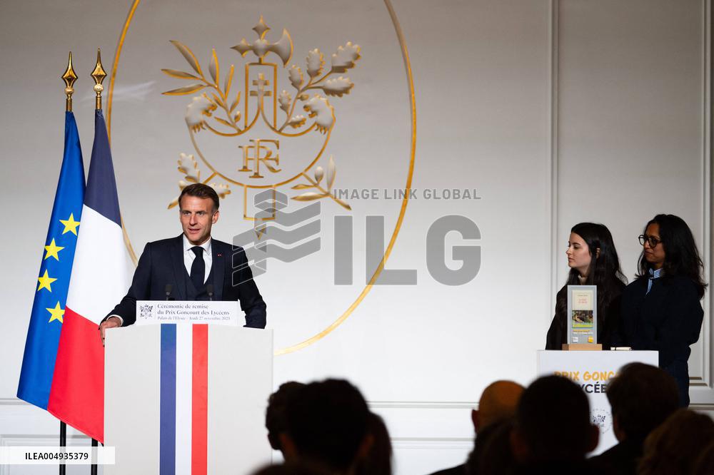 Award ceremony for the Prix Goncourt des Lyceens - Paris