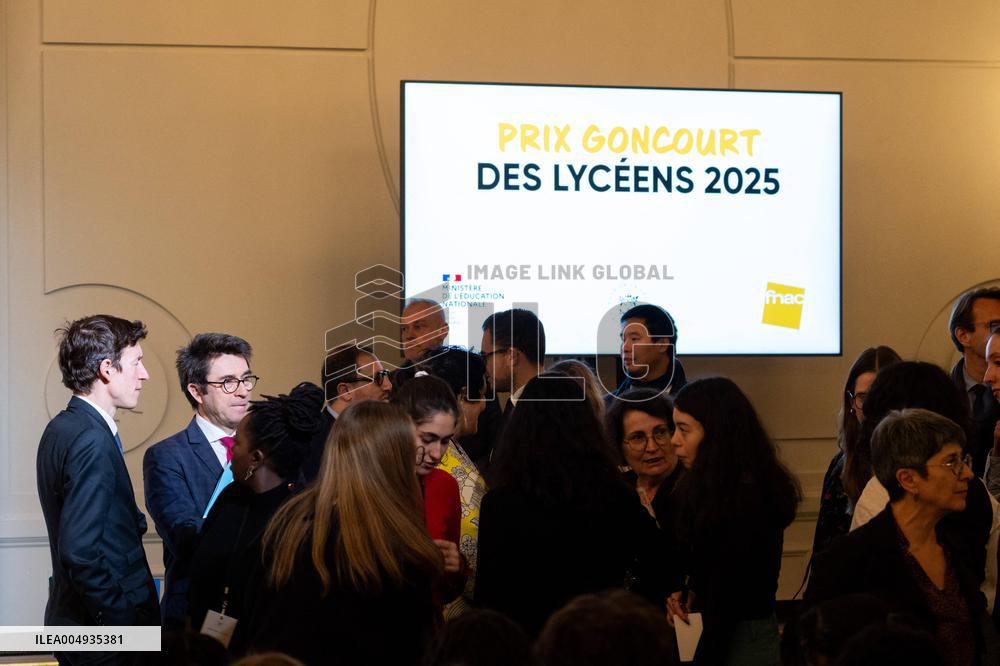 Award ceremony for the Prix Goncourt des Lyceens - Paris