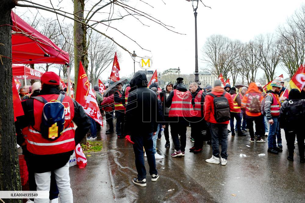 Demonstration of The CGT for The Nationalization of Arcelor Mittal - Paris