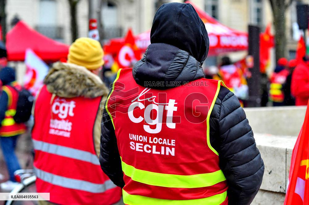 Demonstration of The CGT for The Nationalization of Arcelor Mittal - Paris