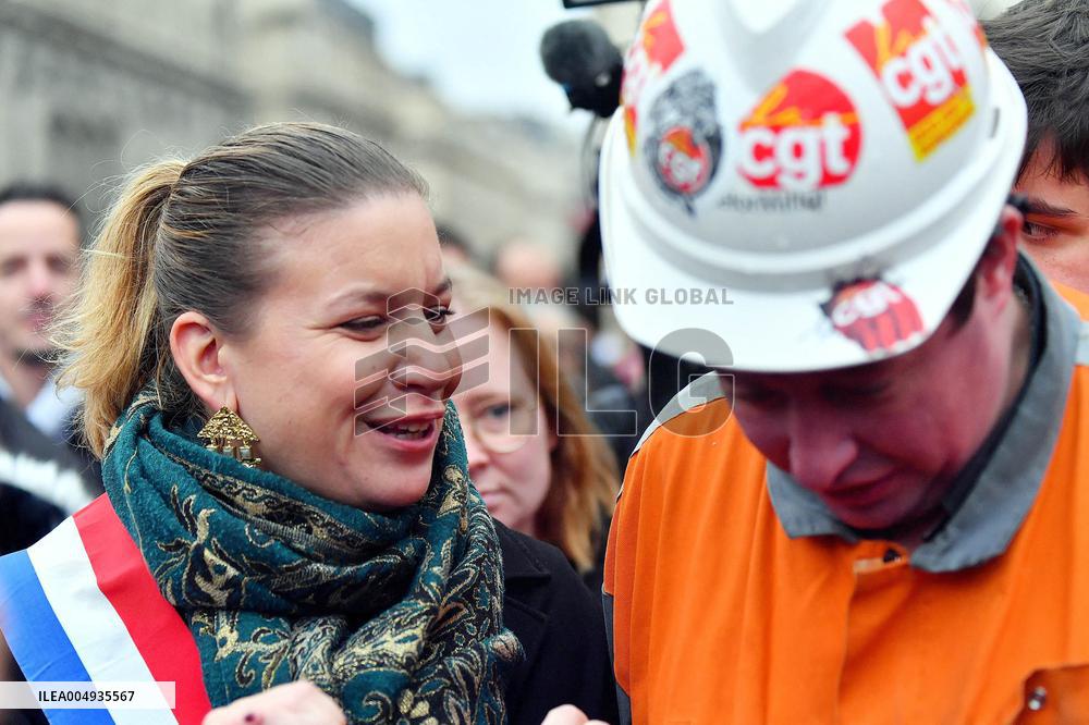 Demonstration of The CGT for The Nationalization of Arcelor Mittal - Paris
