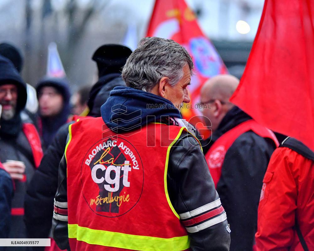 Demonstration of The CGT for The Nationalization of Arcelor Mittal - Paris