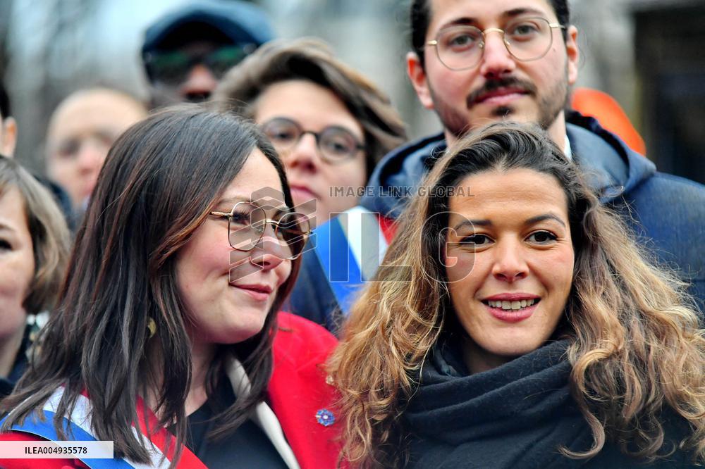 Demonstration of The CGT for The Nationalization of Arcelor Mittal - Paris