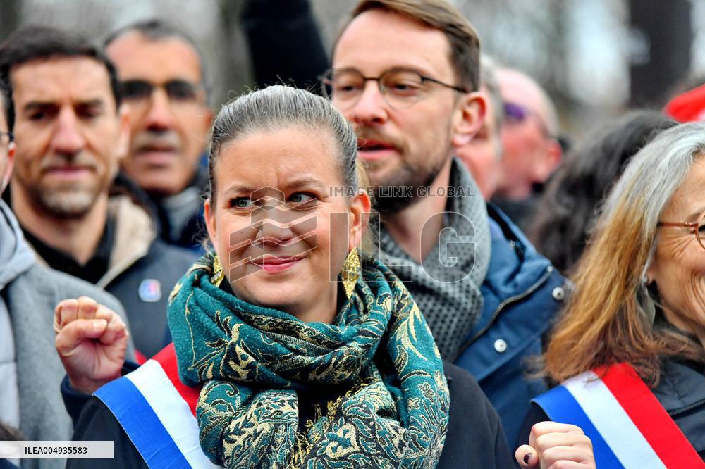 Demonstration of The CGT for The Nationalization of Arcelor Mittal - Paris