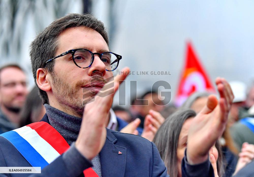 Demonstration of The CGT for The Nationalization of Arcelor Mittal - Paris