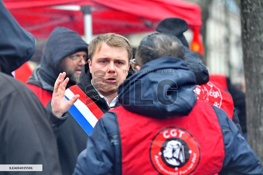 Demonstration of The CGT for The Nationalization of Arcelor Mittal - Paris