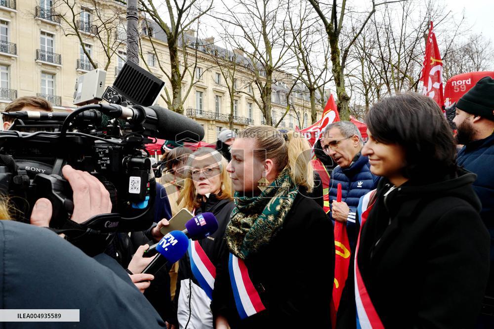 Demonstration of The CGT for The Nationalization of Arcelor Mittal - Paris