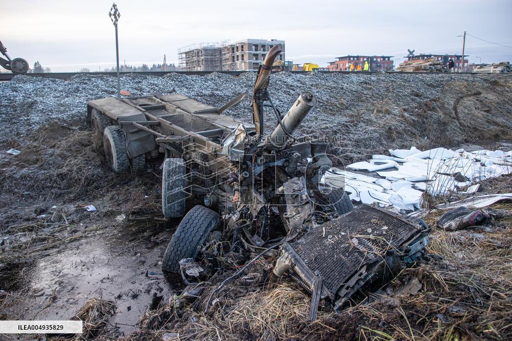 Train-truck collision