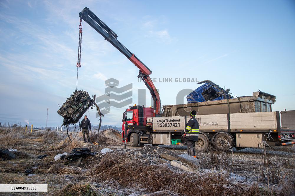 Train-truck collision
