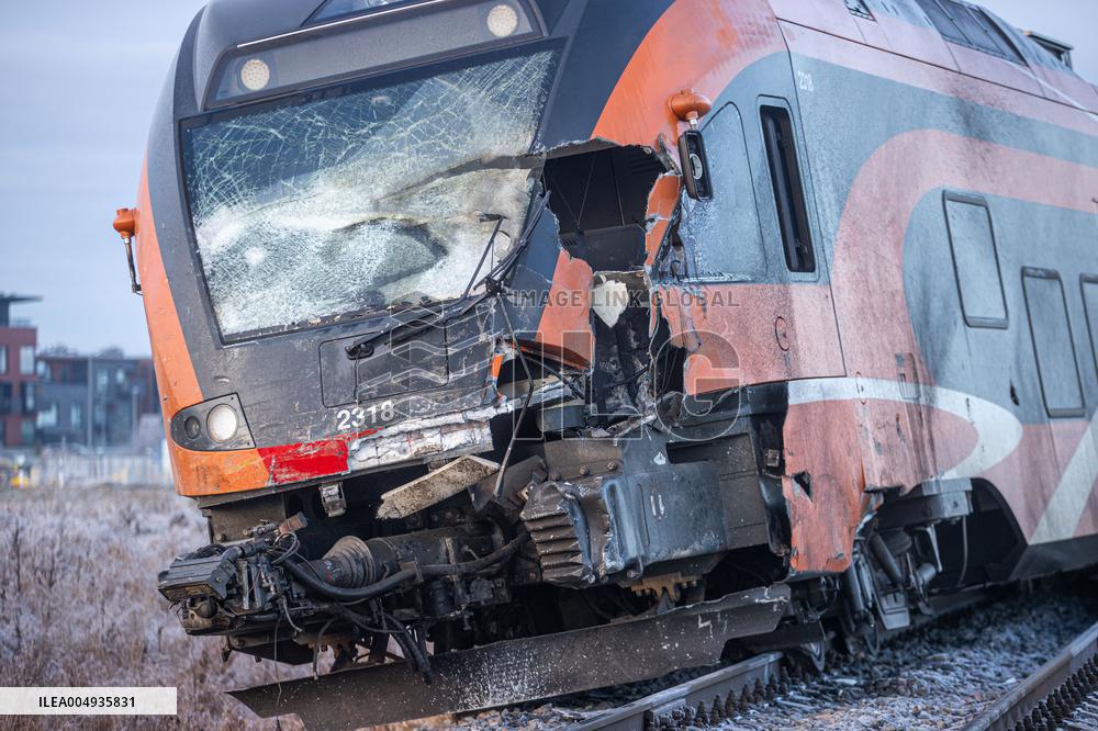 Train-truck collision