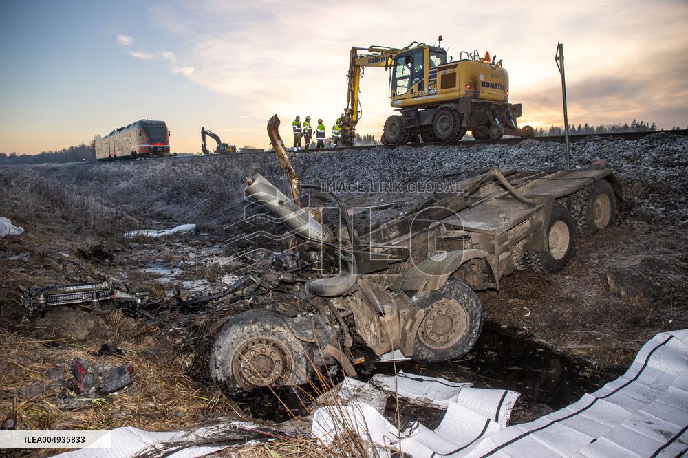 Train-truck collision