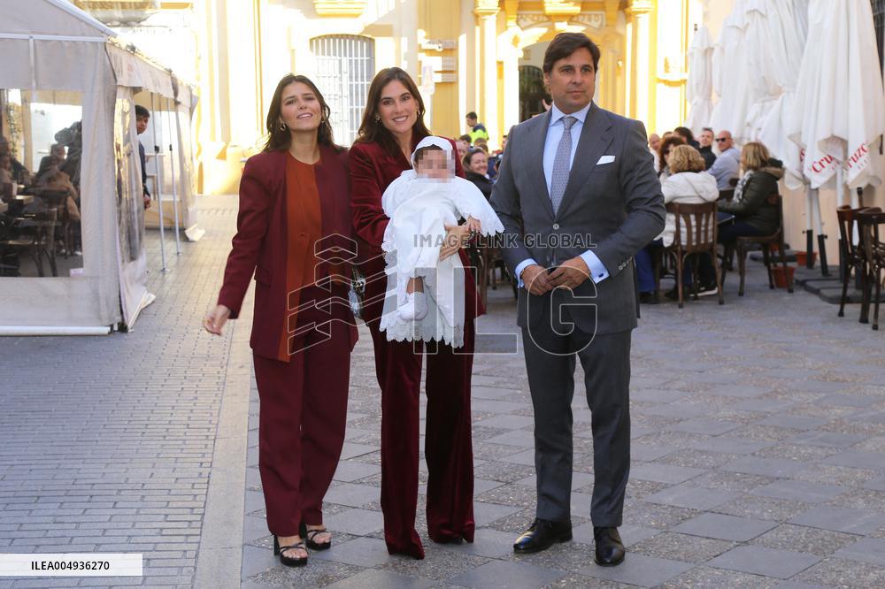 Francisco Rivera and Lourdes Montes Baptize Their Son Nicolas - Seville
