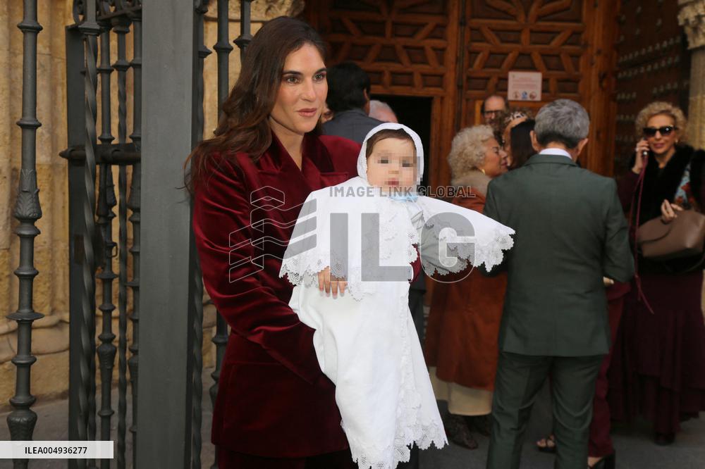 Francisco Rivera and Lourdes Montes Baptize Their Son Nicolas - Seville
