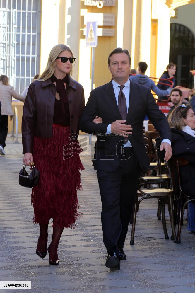Francisco Rivera and Lourdes Montes Baptize Their Son Nicolas - Seville