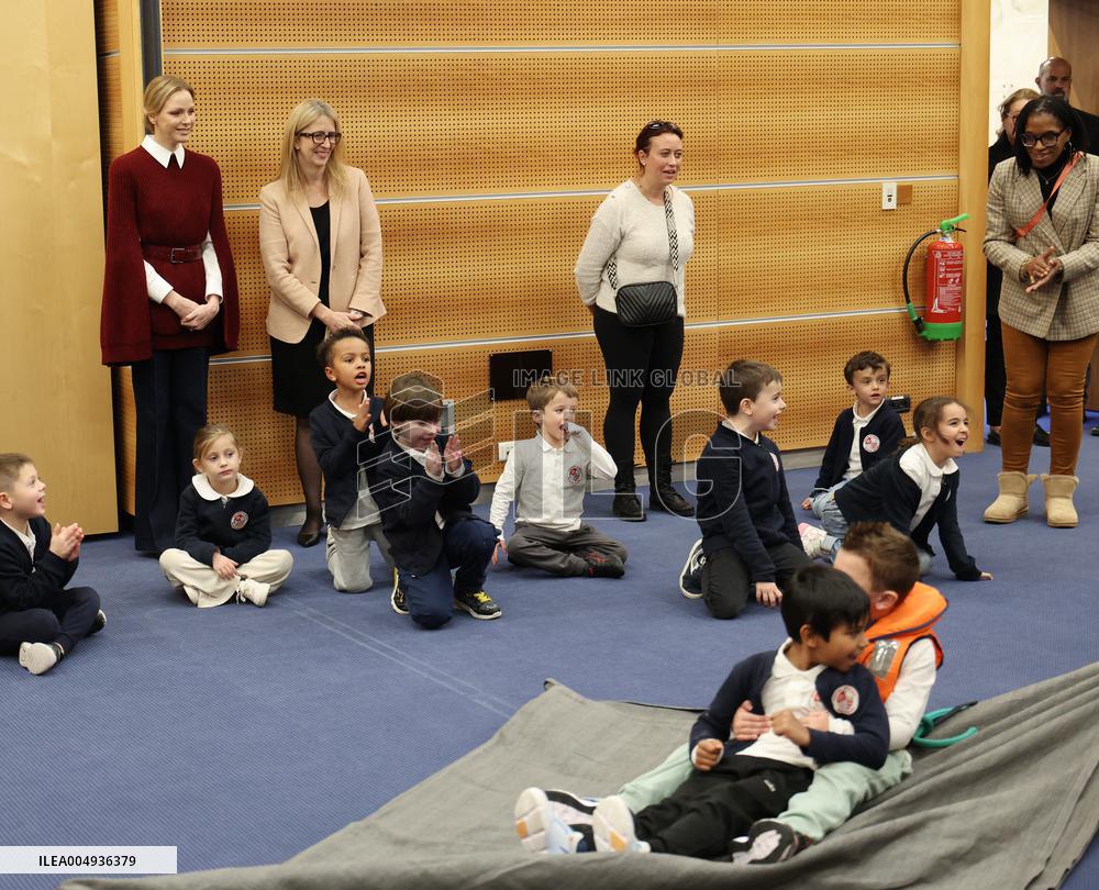 NO TABLOIDS - Princess Charlene at the Grimaldi Forum - Monaco