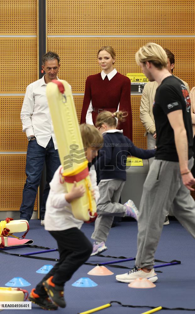NO TABLOIDS - Princess Charlene at the Grimaldi Forum - Monaco