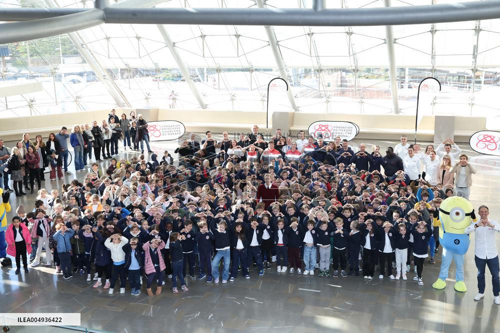 NO TABLOIDS - Princess Charlene at the Grimaldi Forum - Monaco