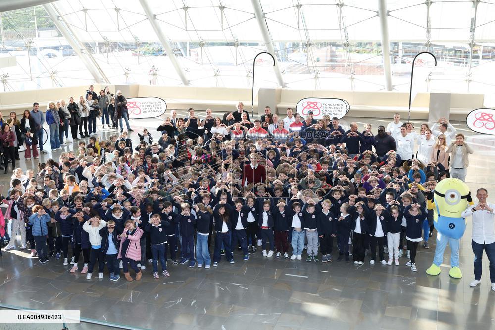 NO TABLOIDS - Princess Charlene at the Grimaldi Forum - Monaco