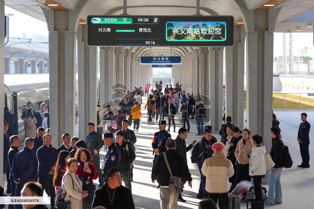 Panzhou-Xingyi High-speed Railway Inauguration - China