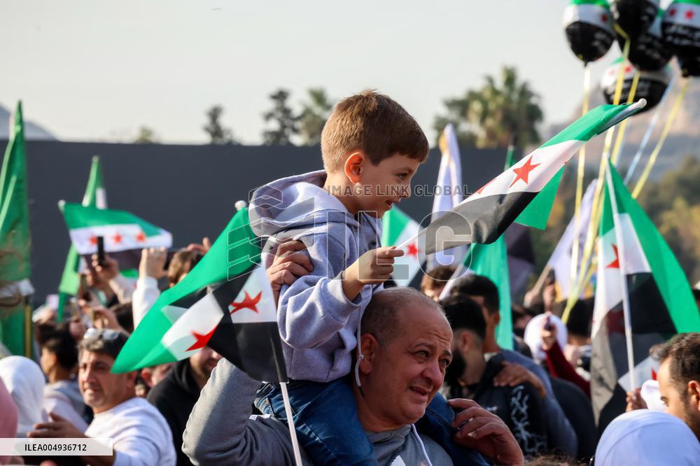 Syrians Celebrate Anniversary of Bashar al-Assad’s Fall - Damascus