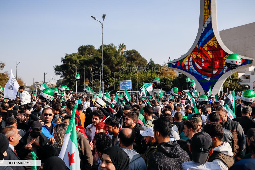 Syrians Celebrate Anniversary of Bashar al-Assad’s Fall - Damascus