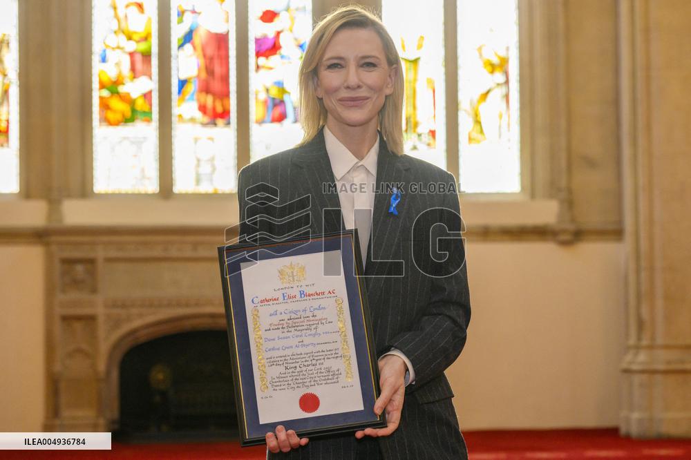 Cate Blanchett Receives Freedom of the City of London - UK