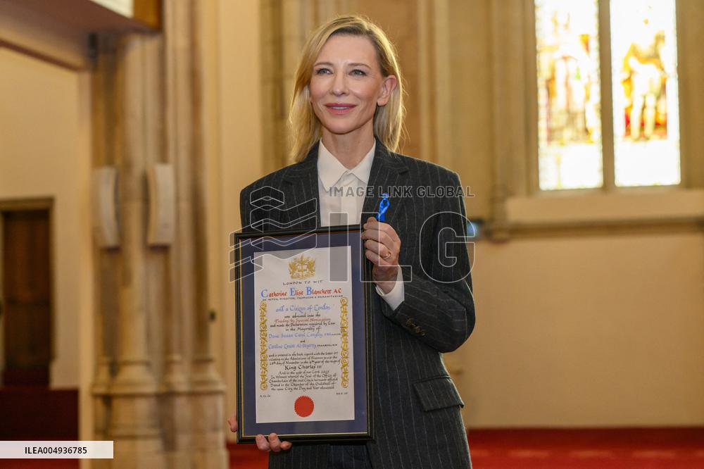 Cate Blanchett Receives Freedom of the City of London - UK