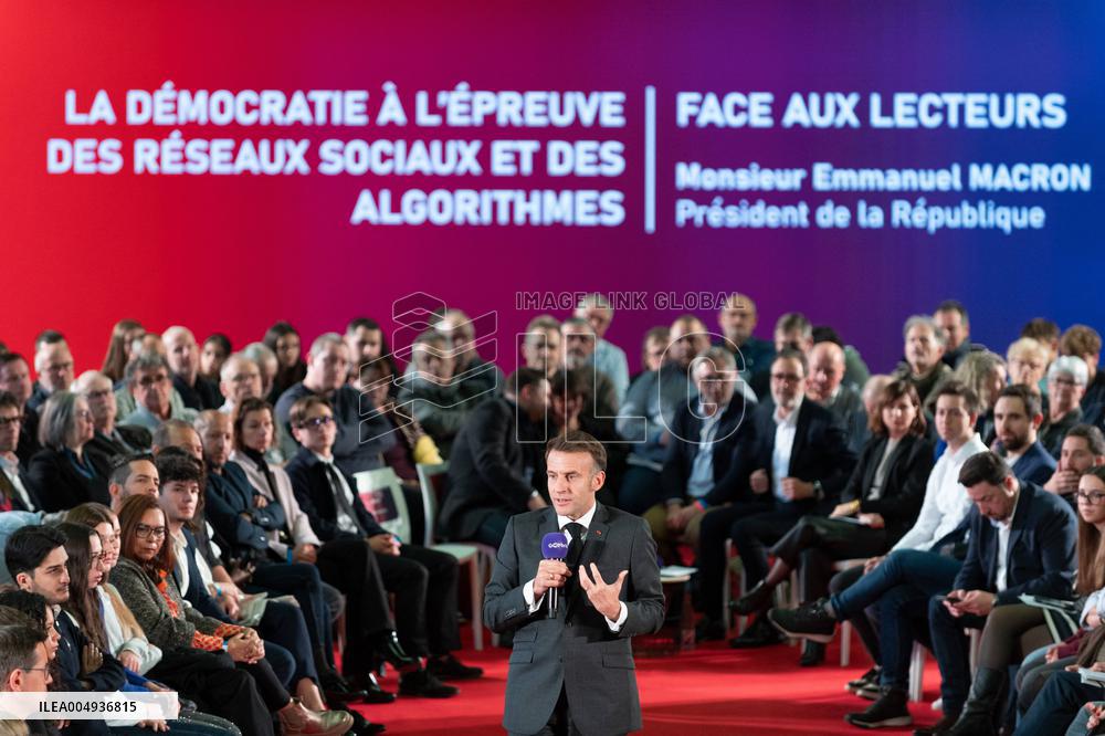 Macron meets readers of the Ebra group - Mirecourt