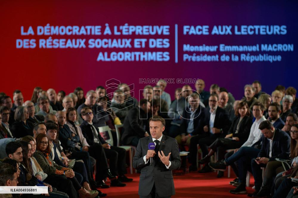 Macron meets readers of the Ebra group - Mirecourt