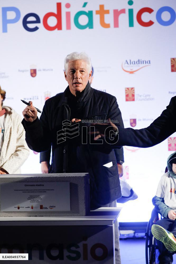 Richard Gere At A Groundbreaking Ceremony for Pediatric Gymnasium - Spain
